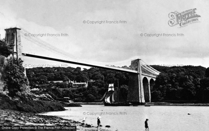 Photo of Menai Bridge, Suspension Bridge c.1913