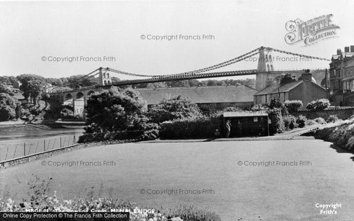 Photo of Menai Bridge, The Bowling Green c.1955