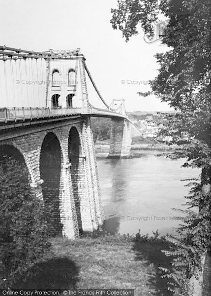 Photo of Menai Bridge, The Bridge c.1955