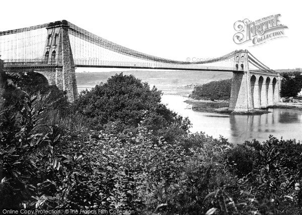 Photo of Menai Bridge, The Suspension Bridge c.1870