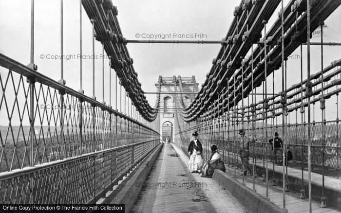 Photo of Menai Bridge, The Suspension Bridge c.1870