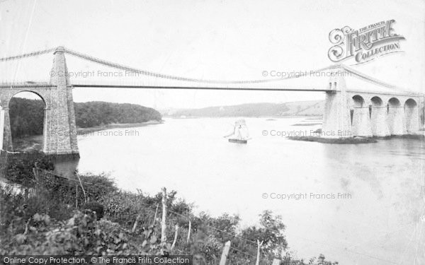 Photo of Menai Bridge, The Suspension Bridge c.1880