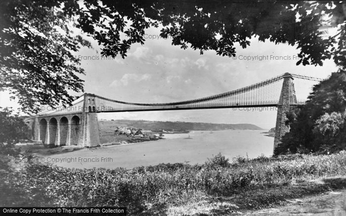 Photo of Menai Bridge, The Suspension Bridge c.1880