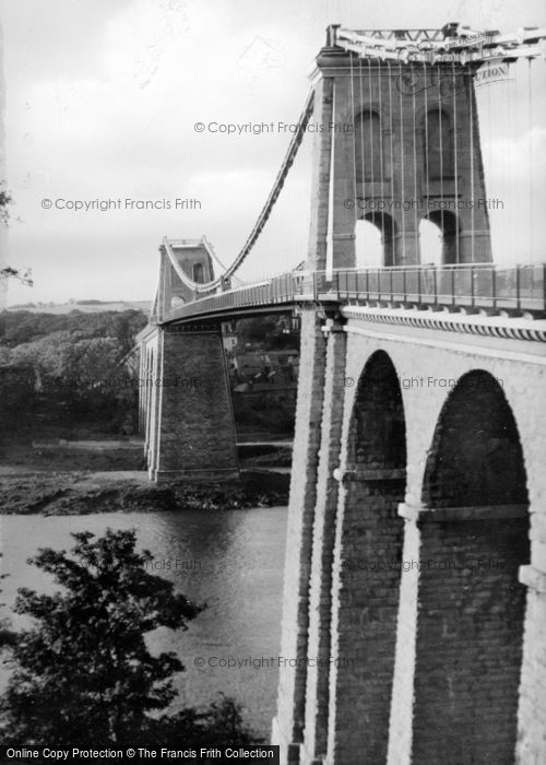 Photo of Menai Bridge, The Suspension Bridge c.1950