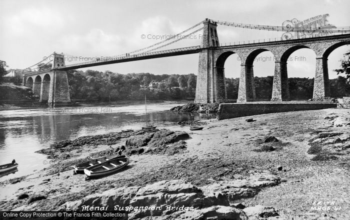 Photo of Menai Bridge, The Suspension Bridge c.1950