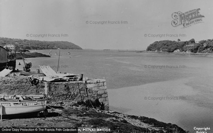 Photo of Menai Bridge, View From The Bowling Green c.1955