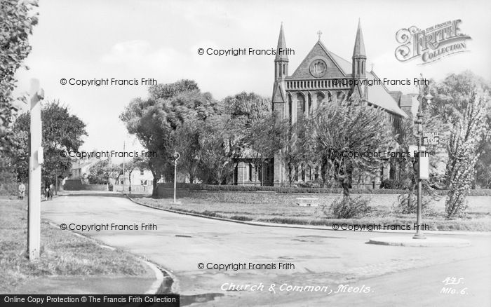 Photo of Meols, Church And Common c.1955