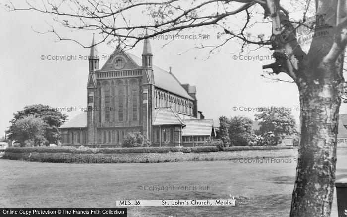 Photo of Meols, St John's Church c.1955