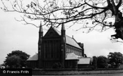The Green And St John's Church c.1965, Meols