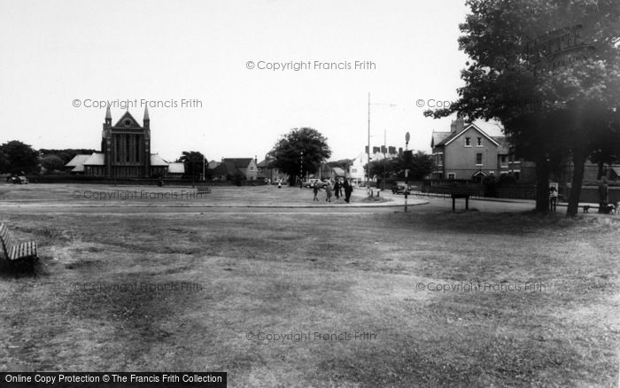 Photo of Meols, The Green And St John's Church c.1965