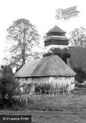 Old Cottage And St Andrew's Church c.1955, Meonstoke