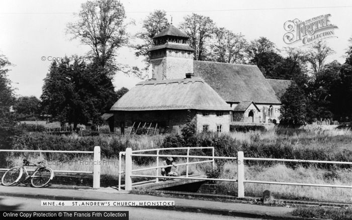 Photo of Meonstoke, St Andrew's Church And Footbridge c.1965