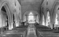 St Andrew's Church Interior c.1950, Meonstoke