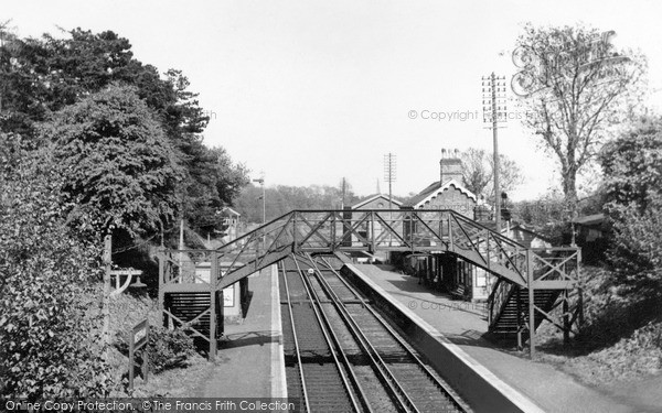 Photo of Meopham, Station From Bridge c.1955
