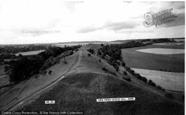 Photo of Mere, View From Castle Hill c.1955