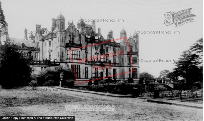 Photo of Merevale, Merevale Hall c.1955