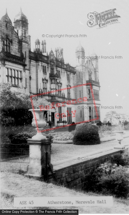 Photo of Merevale, Merevale Hall c.1955