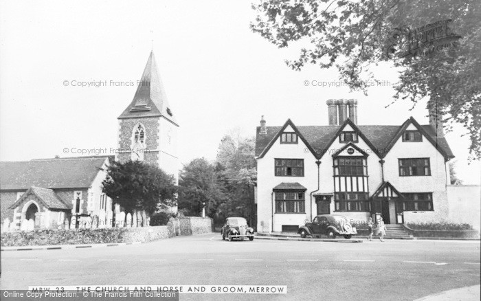 Photo of Merrow, The Church And Horse And Groom c.1960