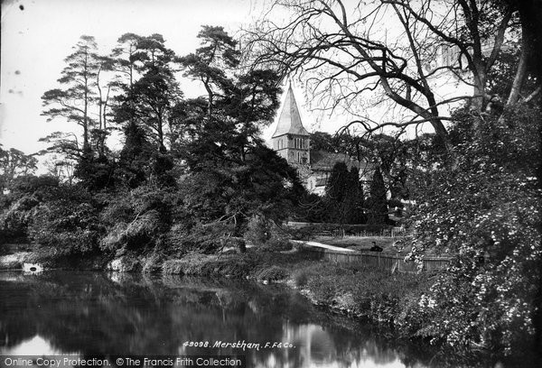Photo of Merstham, Pond And St Katharine's Church 1902