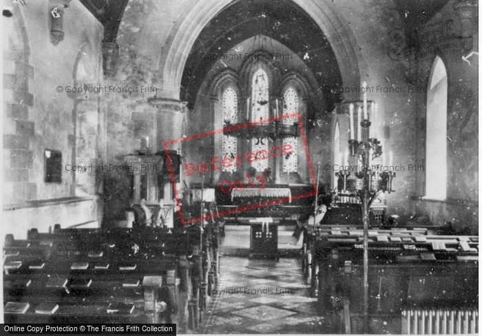 Photo of Merthyr Mawr, St Teilo's Church Interior 1937