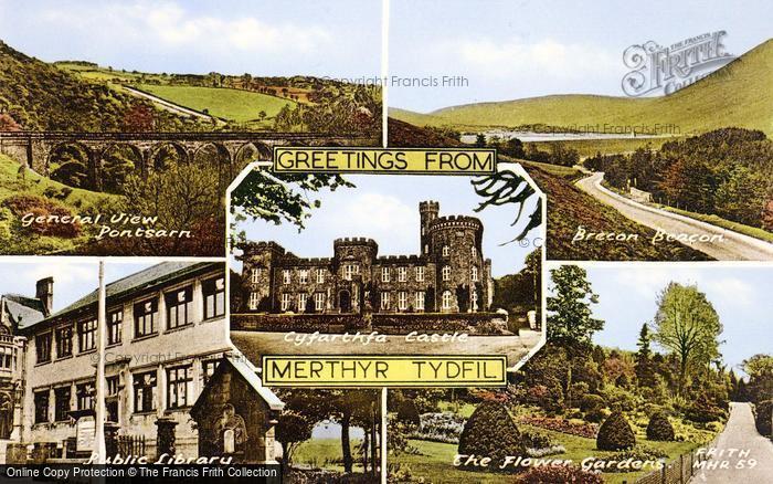 Photo of Merthyr Tydfil, Composite c.1955