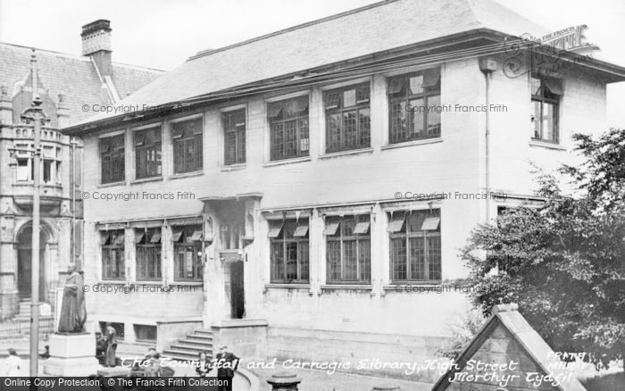 Photo of Merthyr Tydfil, The Town Hall And Carnegie Library c.1955