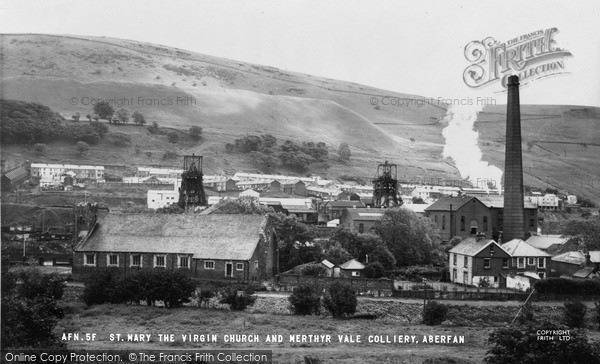 Photo of Merthyr Vale, St Mary The Virgin Church And The Colliery c.1965