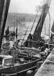 A Fishing Boat In The Harbour 1898, Mevagissey