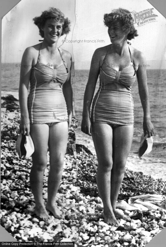 Mevagissey, Bathing Girls c1955