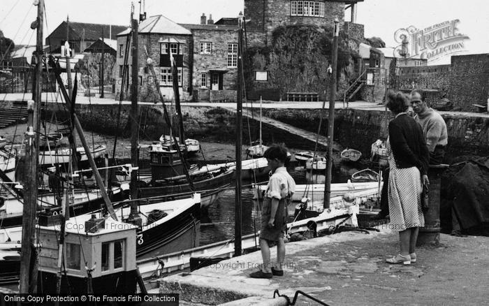 Photo of Mevagissey, Boy Watching The Fishing Boats c.1955