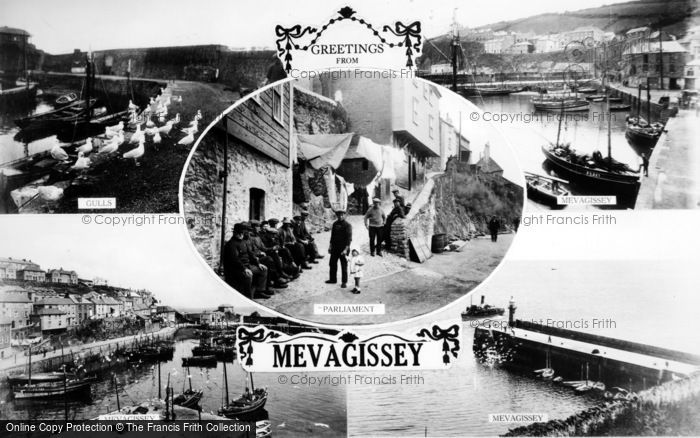 Photo of Mevagissey, Composite c.1925