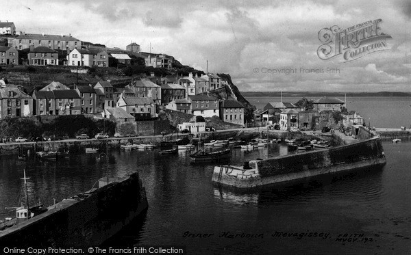Photo of Mevagissey, Inner Harbour c.1965