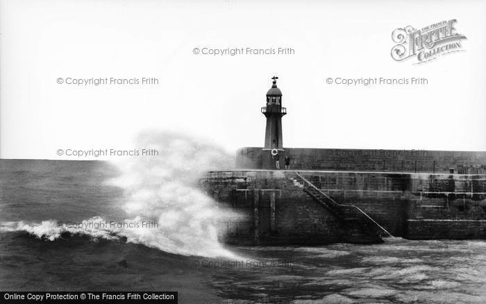 Photo of Mevagissey, Rough Sea c.1965