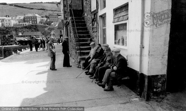 Photo of Mevagissey, The Old Men's Parliament c.1955