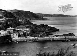 The Quay And Cliffs c.1955, Mevagissey