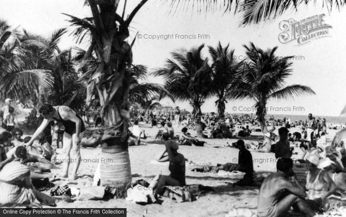 Photo of Miami, Bathers Under The Palms c.1930