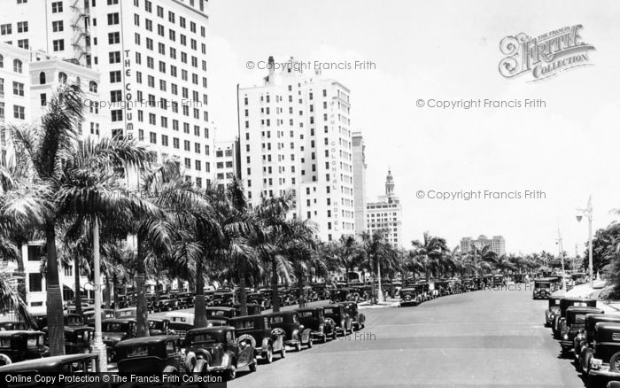 Photo of Miami, Biscayne Boulevard On A Sunny Winter Day c.1930