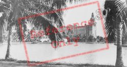 Pancoast Lake And Roney Plaza Hotel c.1930, Miami