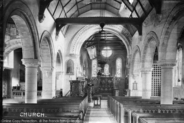 Photo of Mickleham, St Michael's Church Interior 1910