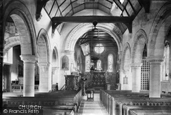 St Michael's Church Interior 1910, Mickleham