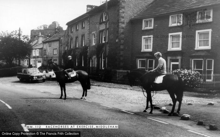 Photo of Middleham, Racehorses At Exercise c.1965