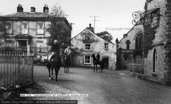 Photo of Middleham, Racehorses At Exercise c.1965