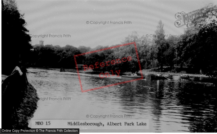 Photo of Middlesbrough, Albert Park Lake c.1955