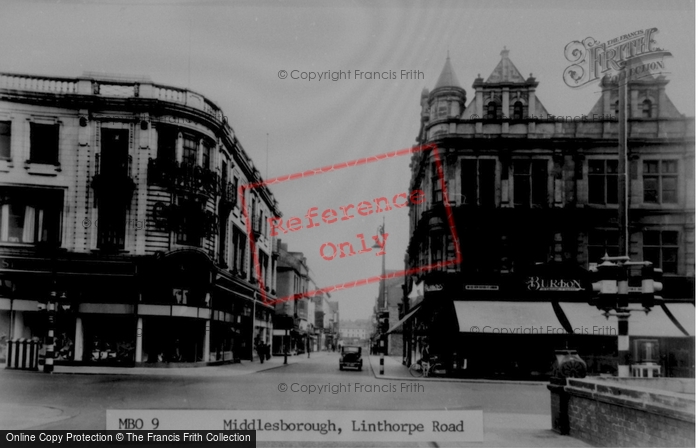 Photo of Middlesbrough, Linthorpe Road c.1955