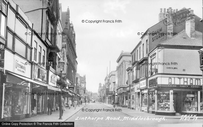 Photo of Middlesbrough, Linthorpe Road c.1955