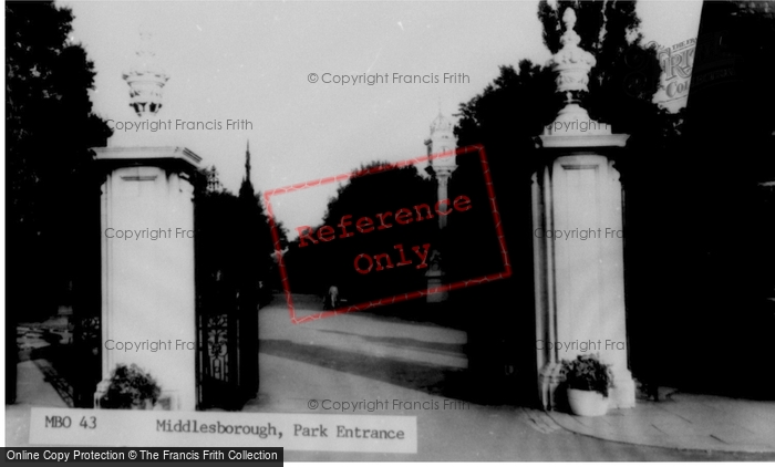 Photo of Middlesbrough, Park Entrance c.1965