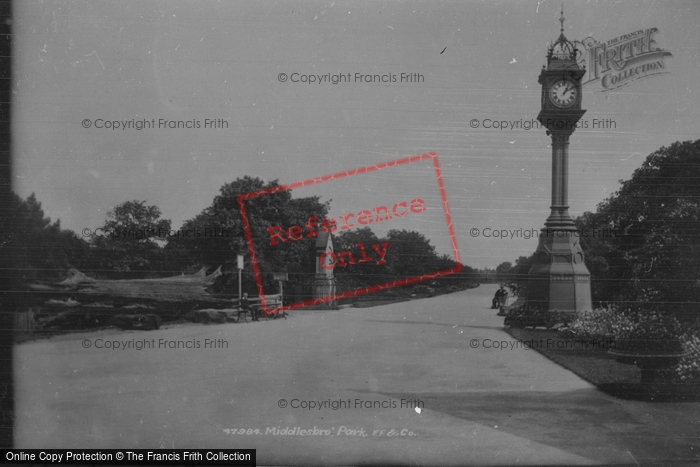 Photo of Middlesbrough, The Park Entrance 1901