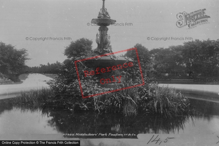 Photo of Middlesbrough, The Park, Fountain 1901