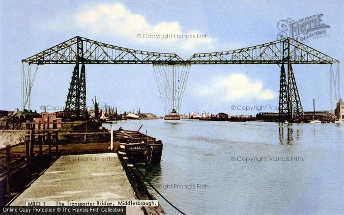 Photo of Middlesbrough, The Transporter Bridge c.1955