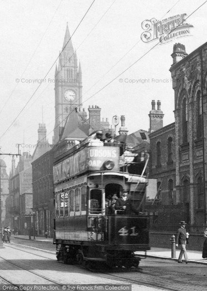Photo of Middlesbrough, Tram In Corporation Road 1901